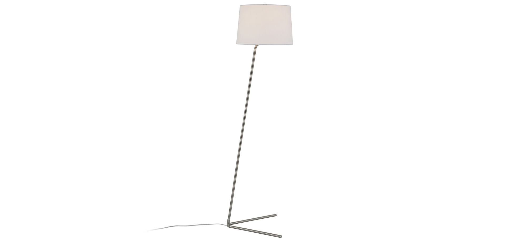 Ursa Tilted Floor Lamp in Brushed Nickel by Hudson & Canal