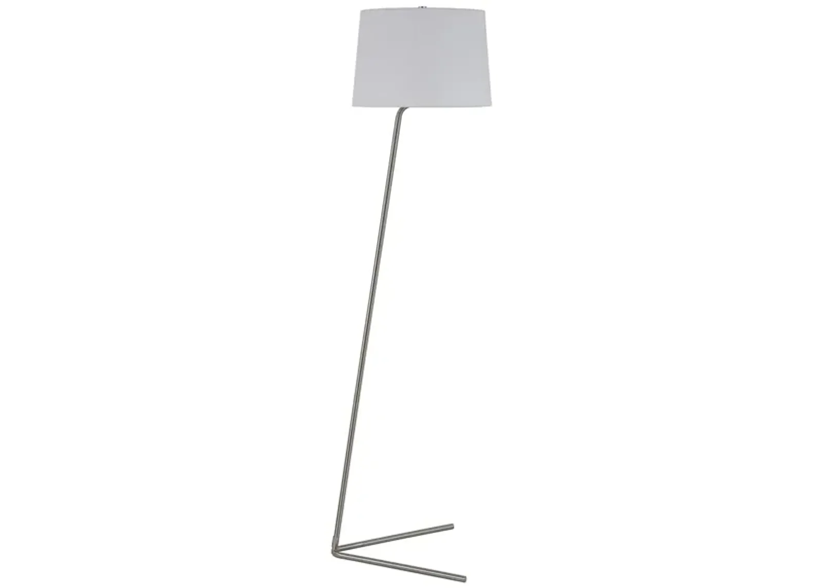 Ursa Tilted Floor Lamp in Brushed Nickel by Hudson & Canal