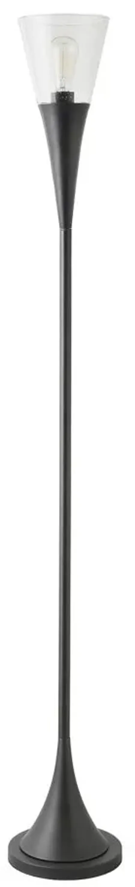 Adina Torchiere Floor Lamp in Blackened Bronze by Hudson & Canal