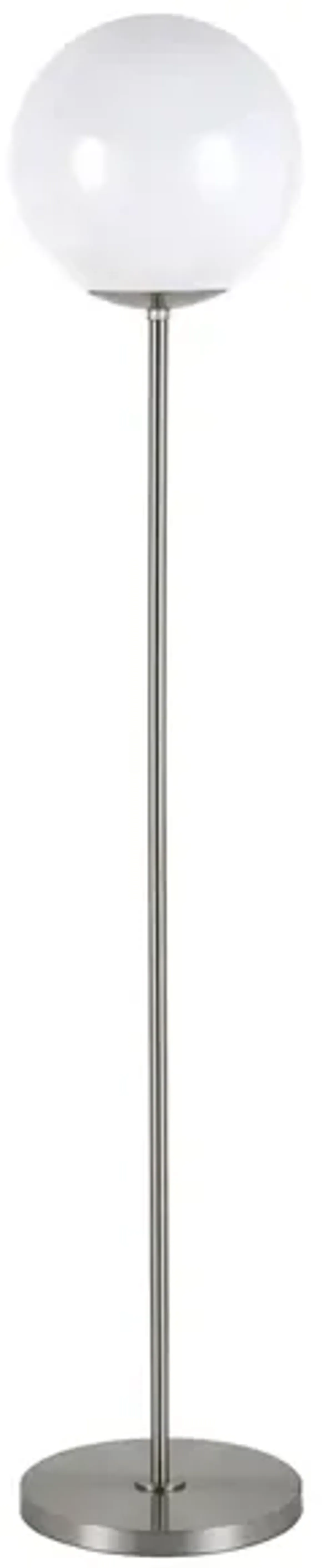 Klaudia Globe & Stem Floor Lamp in Brushed Nickel by Hudson & Canal