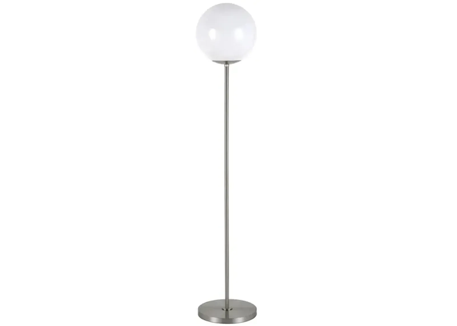 Klaudia Globe & Stem Floor Lamp in Brushed Nickel by Hudson & Canal