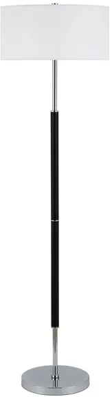 Cassius Floor Lamp in Matte Black/Polished Nickel by Hudson & Canal