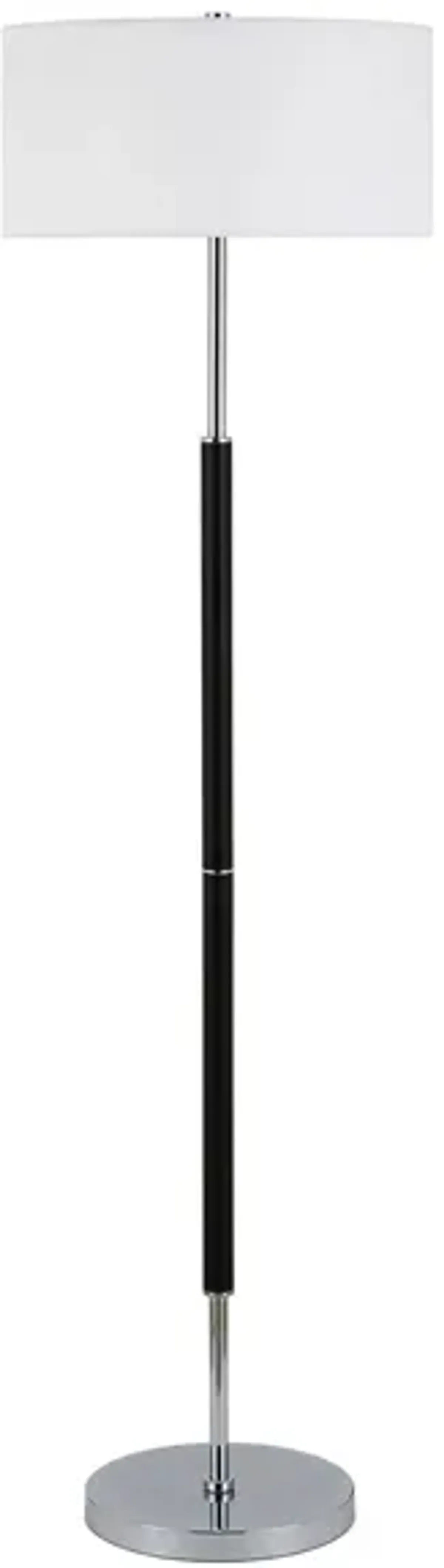 Cassius Floor Lamp in Matte Black/Polished Nickel by Hudson & Canal