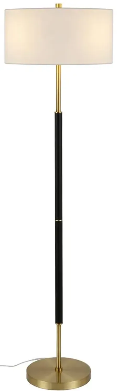 Cassius Floor Lamp in Matte Black/Brass by Hudson & Canal