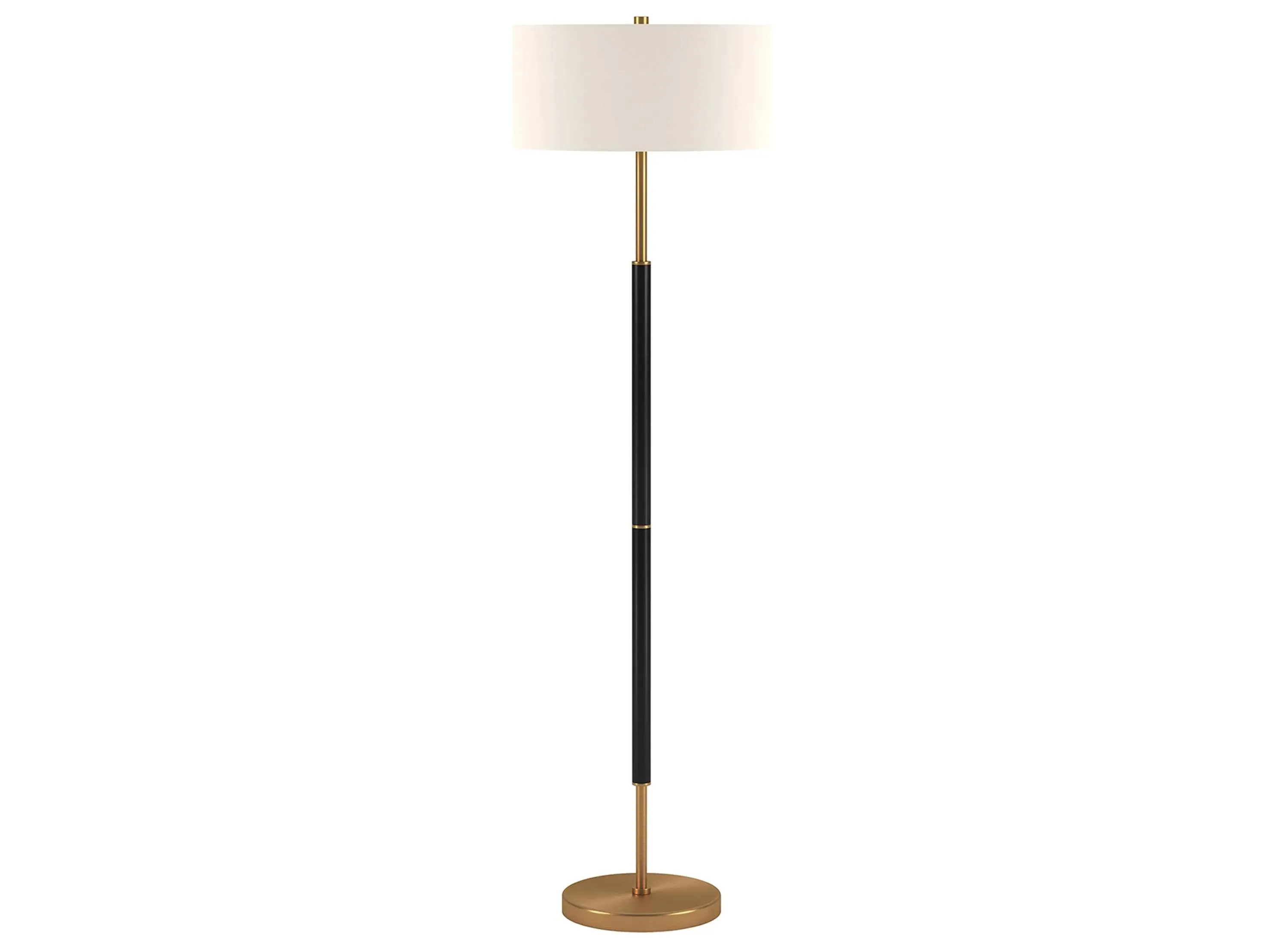 Cassius Floor Lamp in Matte Black/Brass by Hudson & Canal