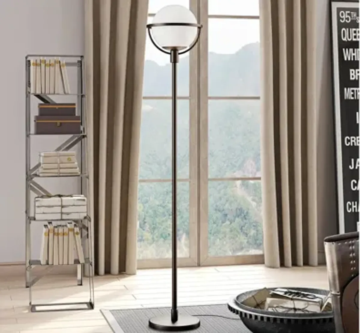 Limbani Globe & Stem Floor Lamp