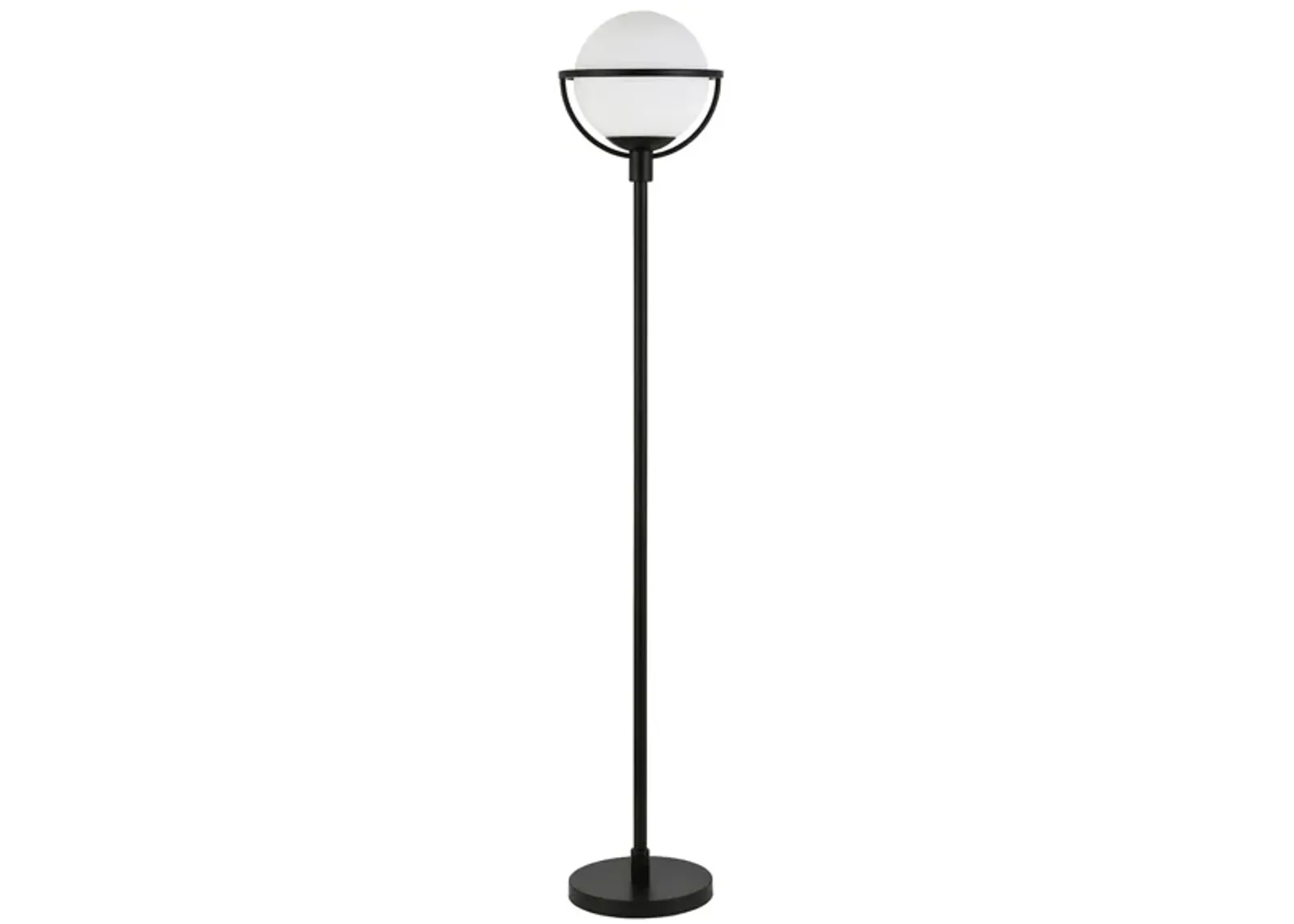 Limbani Globe & Stem Floor Lamp in Blackened Bronze by Hudson & Canal