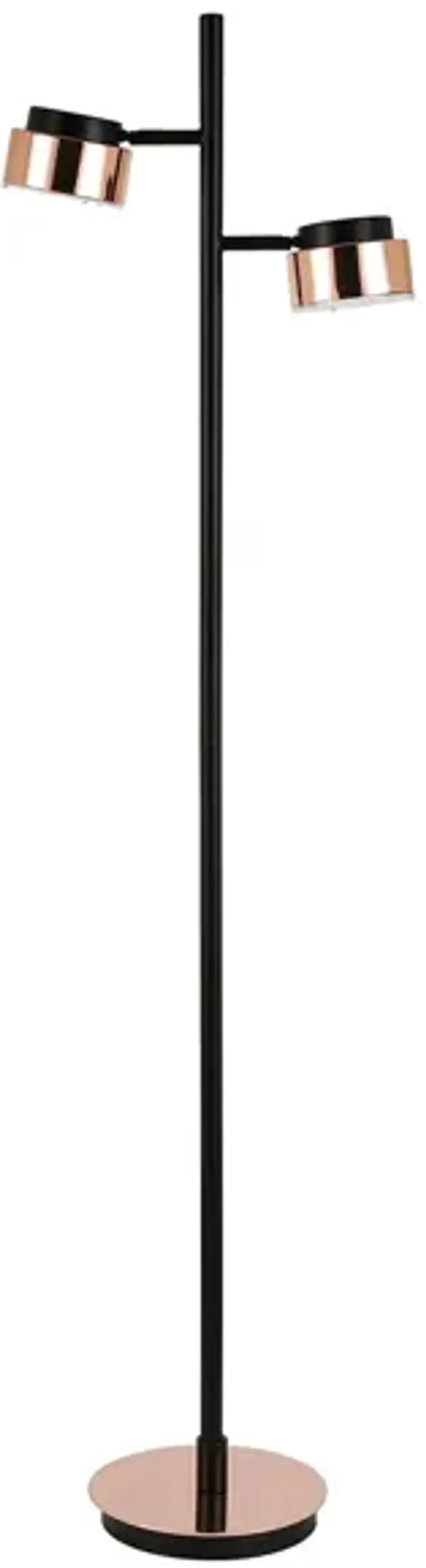 Ayala Floor Lamp in Blackened Bronze/Copper by Hudson & Canal