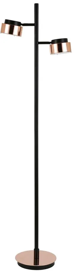 Ayala Floor Lamp in Blackened Bronze/Copper by Hudson & Canal
