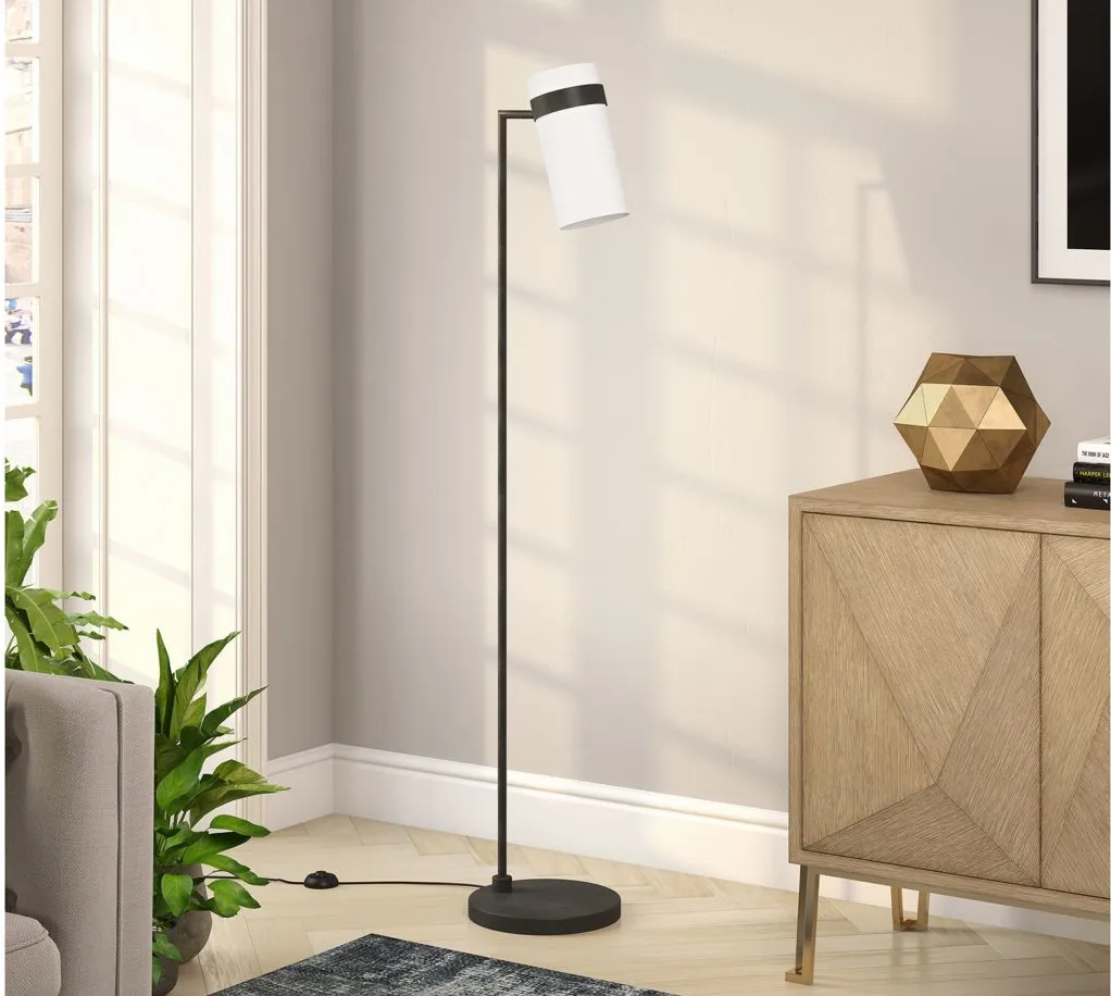 Collins Floor Lamp in Blackened Bronze by Hudson & Canal