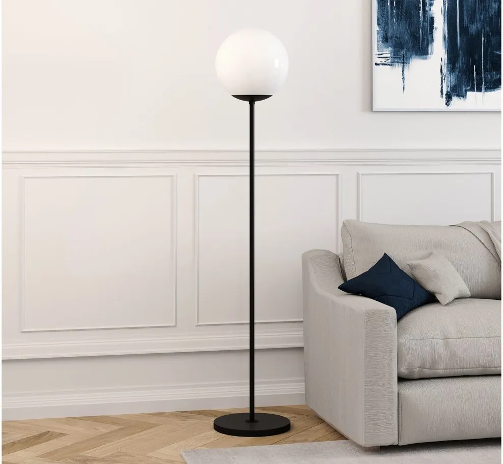 Klaudia Globe & Stem Floor Lamp in Blackened Bronze by Hudson & Canal