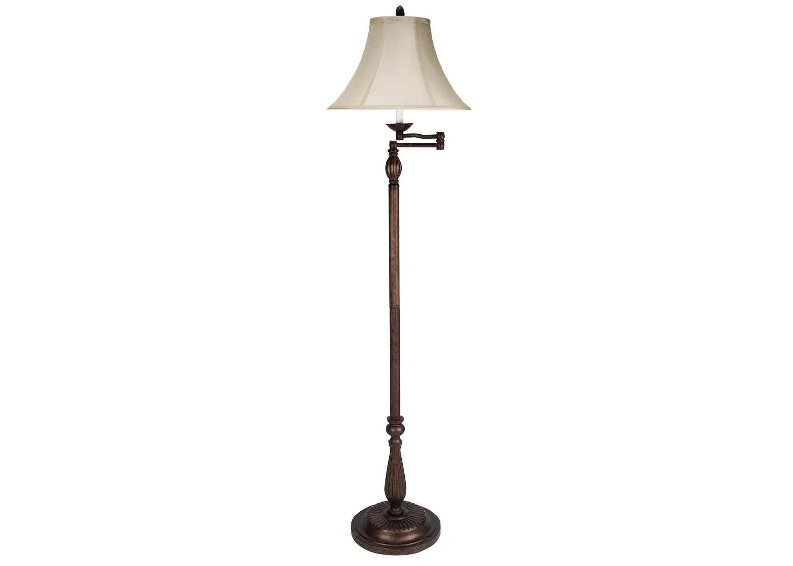 Swing Arm Floor Lamp in Rust by Cal Lighting