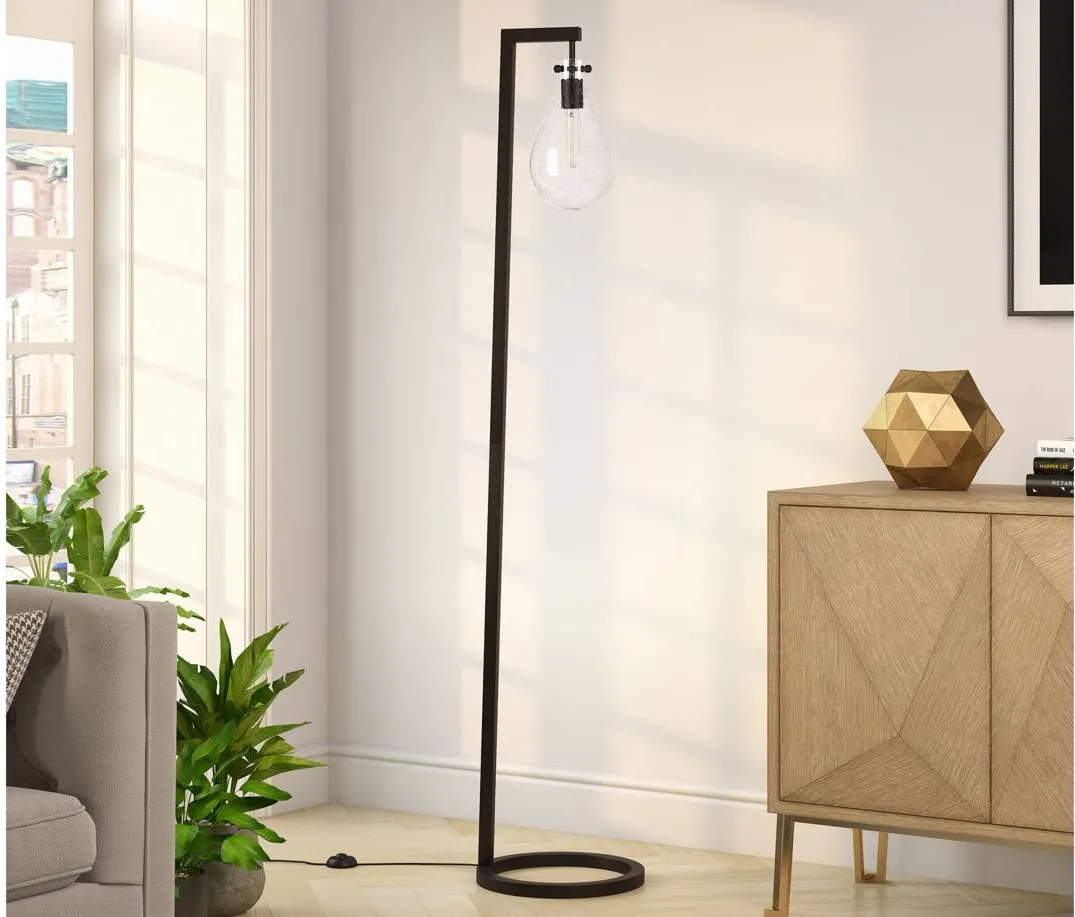 Vargas Floor Lamp in Blackened Bronze by Hudson & Canal