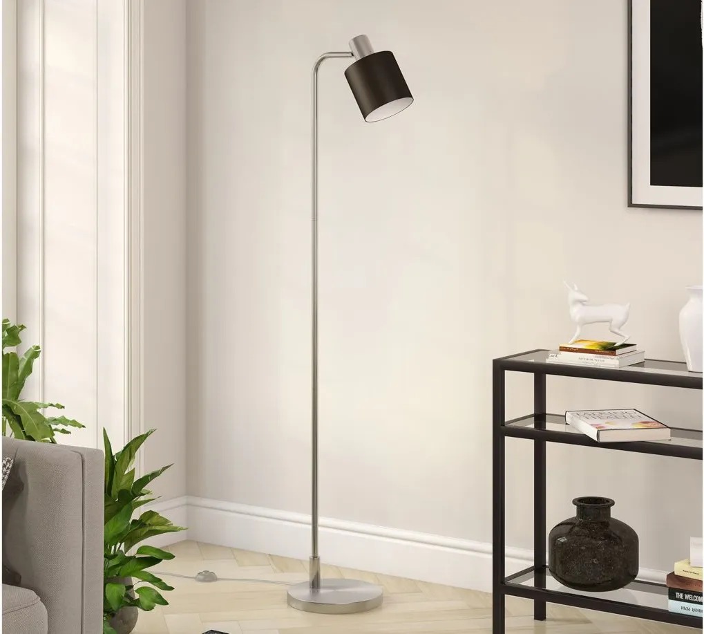 Yadon Floor Lamp in Nickel by Hudson & Canal