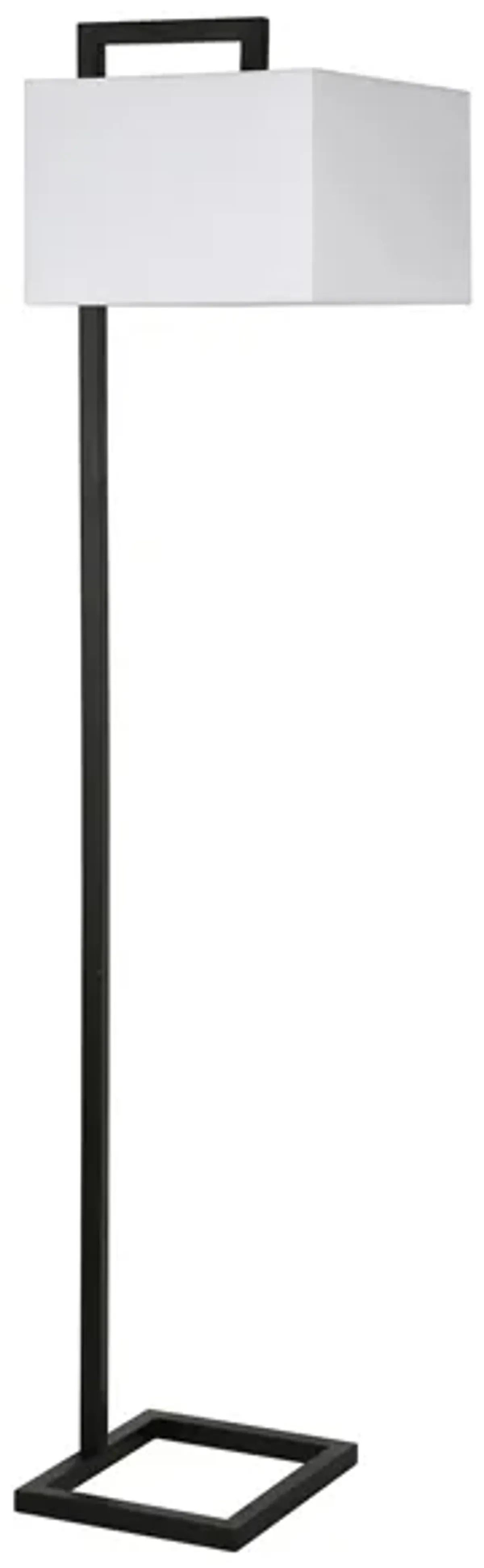 Lyssa Square Base Floor Lamp in Blackened Bronze by Hudson & Canal