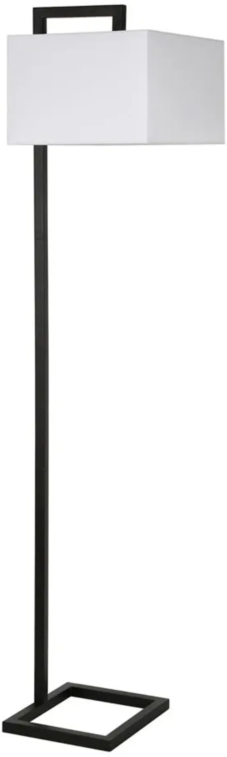 Lyssa Square Base Floor Lamp in Blackened Bronze by Hudson & Canal