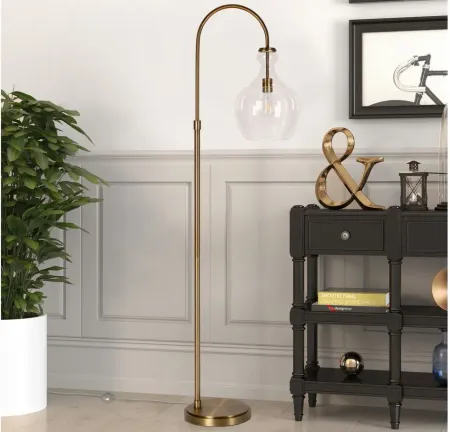 Nadire Arc Floor Lamp in Brass by Hudson & Canal