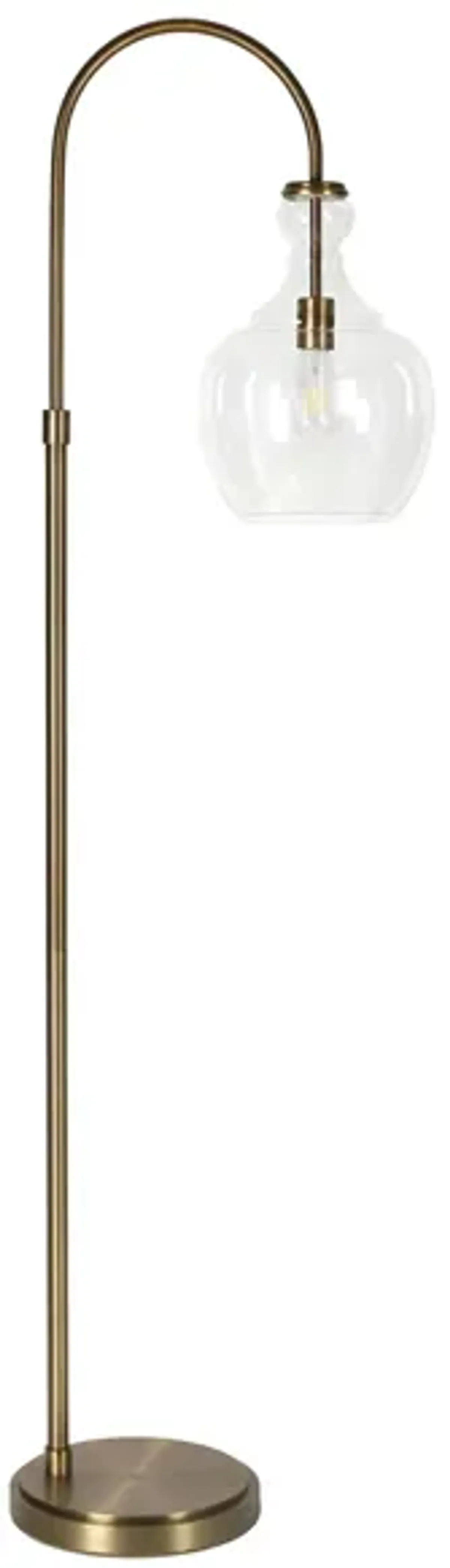 Nadire Arc Floor Lamp in Brass by Hudson & Canal