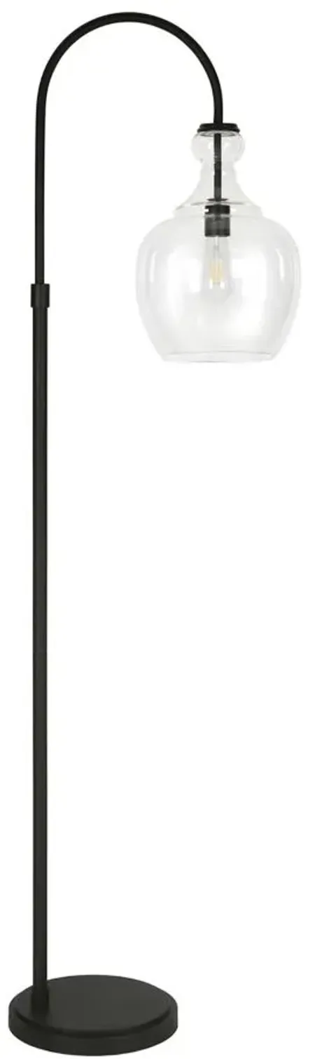 Nadire Arc Floor Lamp in Blackened Bronze by Hudson & Canal