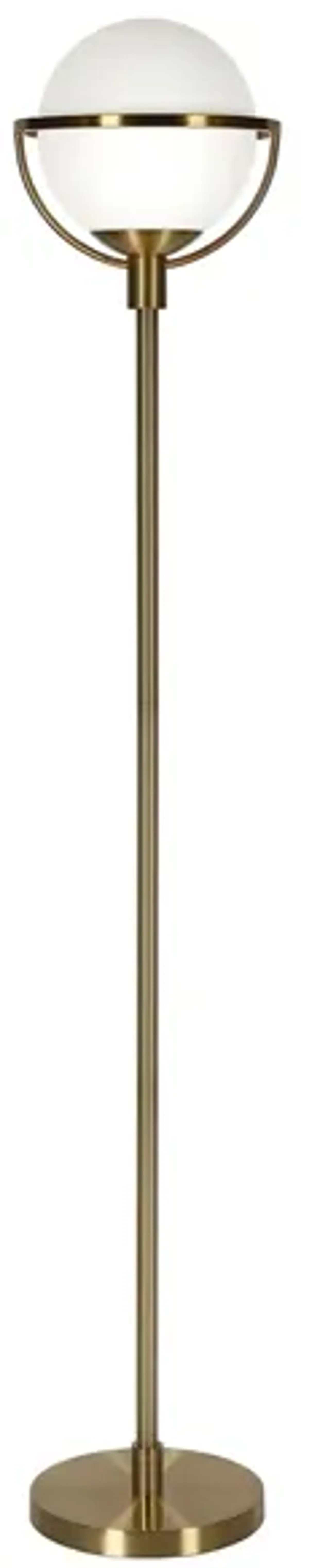 Limbani Globe & Stem Floor Lamp in Brass by Hudson & Canal