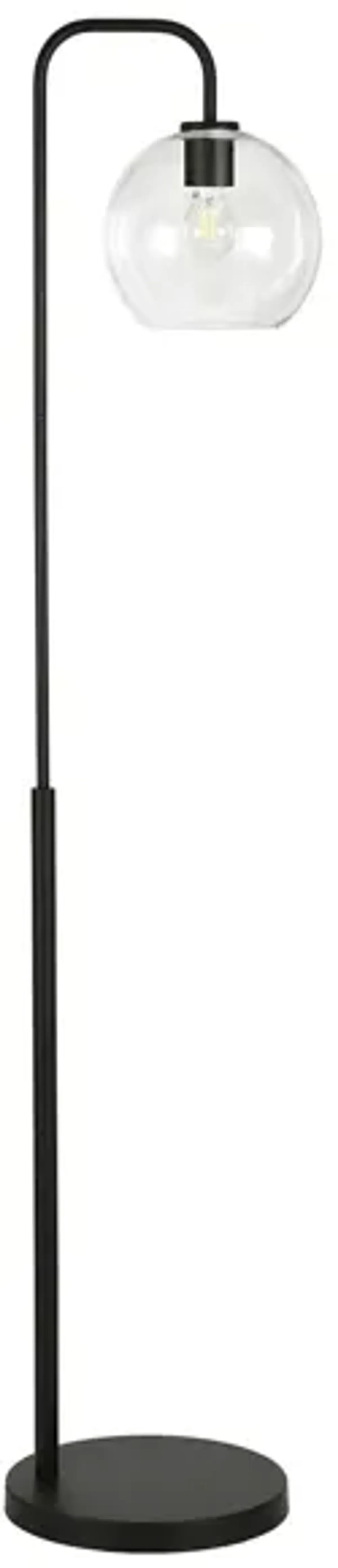 Hannes Arc Floor Lamp in Blackened Bronze by Hudson & Canal