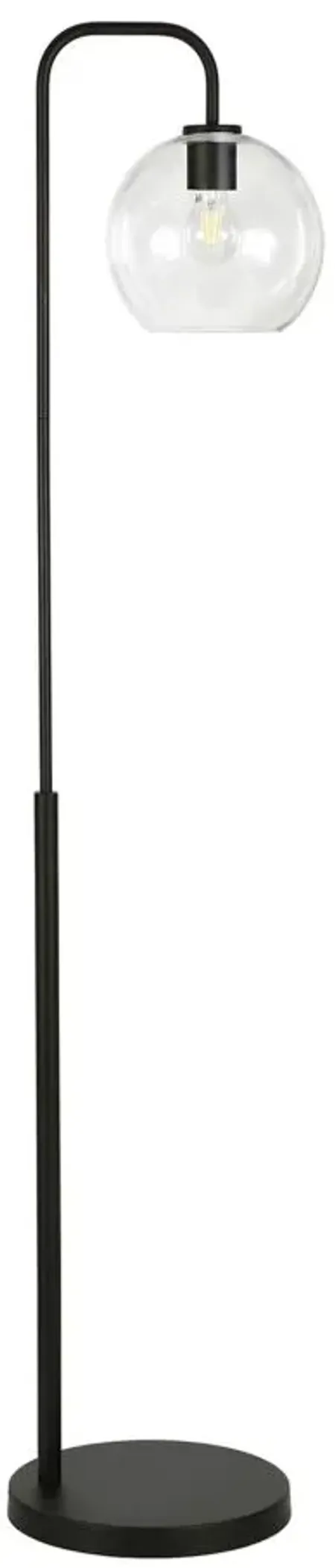 Hannes Arc Floor Lamp in Blackened Bronze by Hudson & Canal