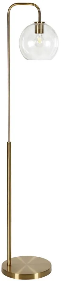 Hannes Arc Floor Lamp in Brass by Hudson & Canal