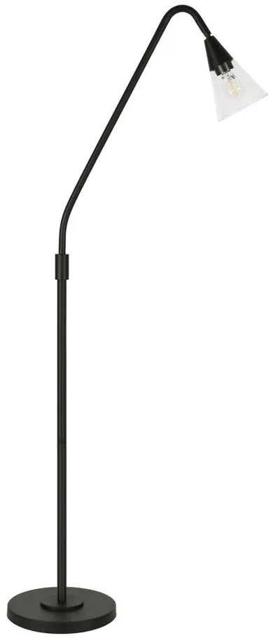 Helios Arc Floor Lamp in Blackened Bronze by Hudson & Canal