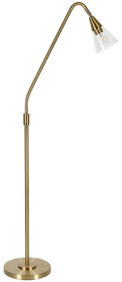 Helios Arc Floor Lamp in Brass by Hudson & Canal