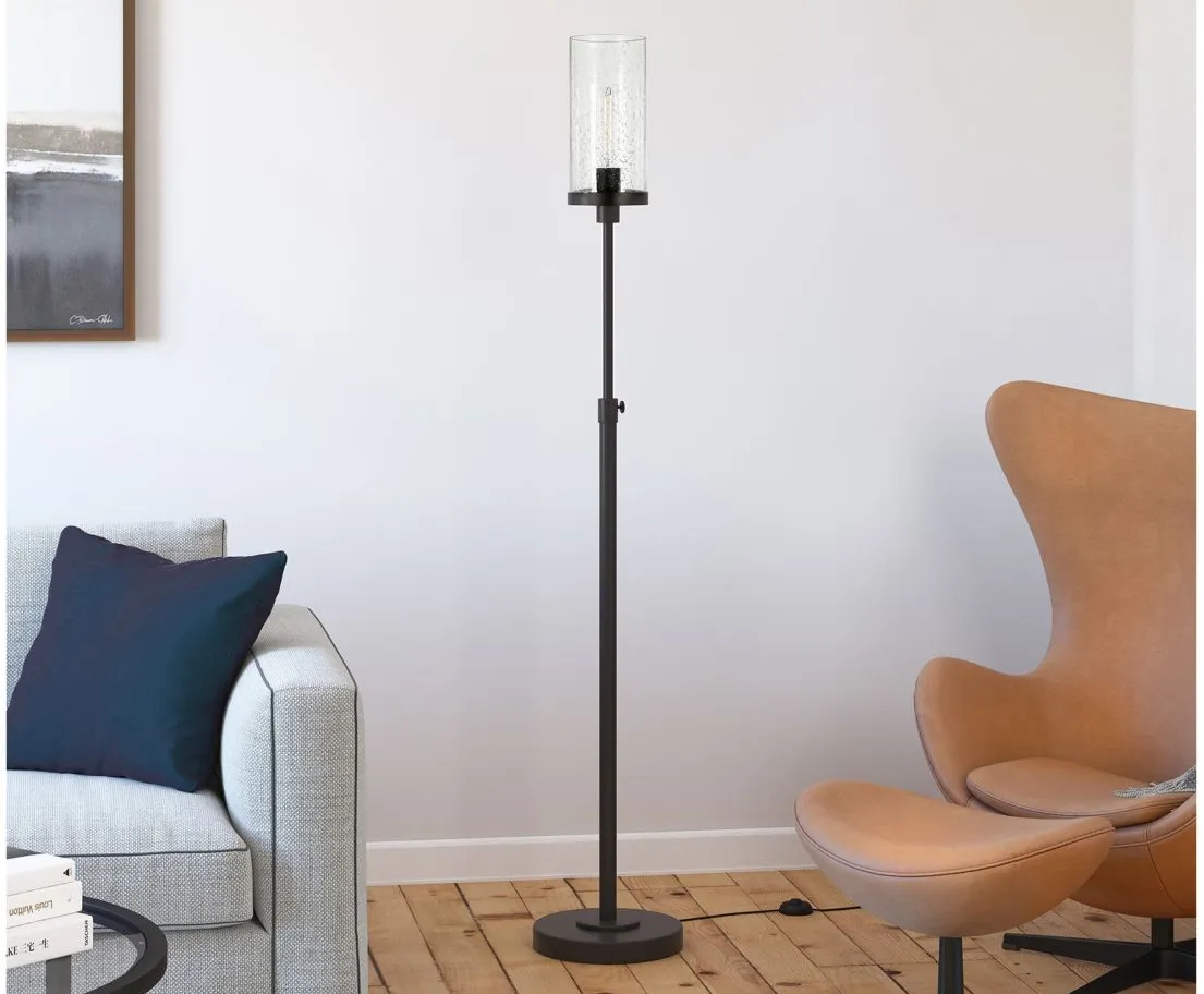 Lucien Floor Lamp in Blackened Bronze by Hudson & Canal