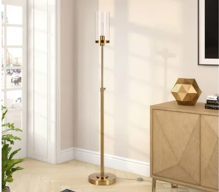 Lucien Floor Lamp in Brass by Hudson & Canal