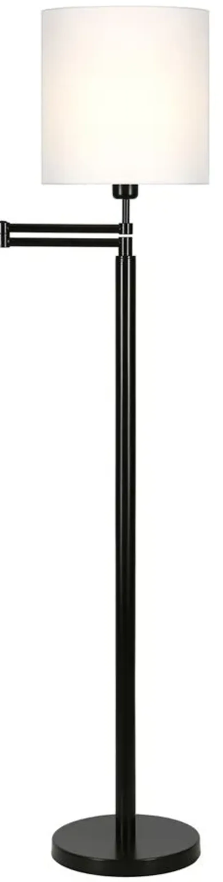 Reiner Swing Arm Floor Lamp in Blackened Bronze by Hudson & Canal