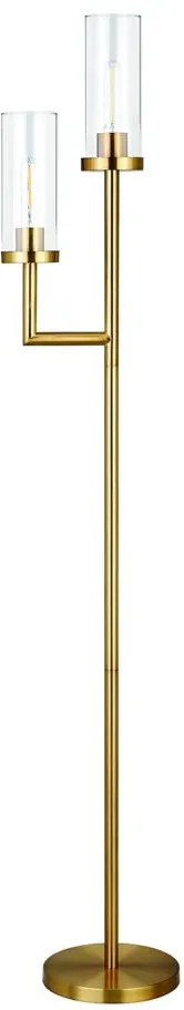 Amir Torchiere Floor Lamp in Brass by Hudson & Canal
