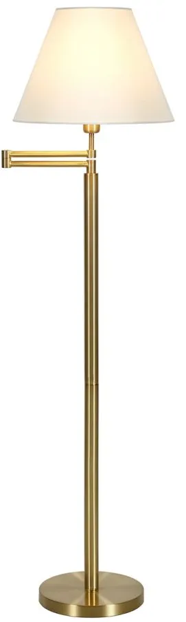 Reiner Swing Arm Floor Lamp in Brass by Hudson & Canal