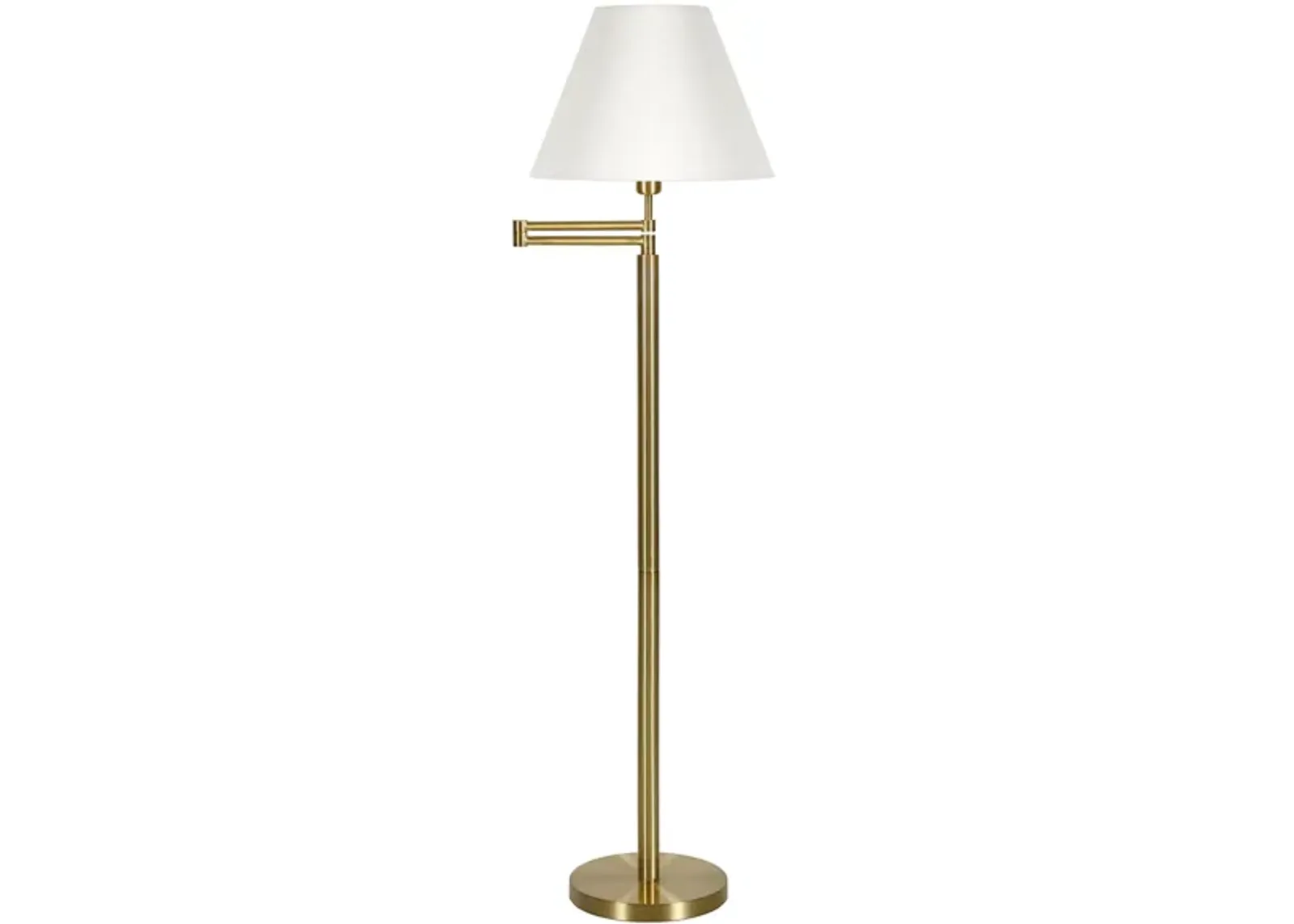 Reiner Swing Arm Floor Lamp in Brass by Hudson & Canal