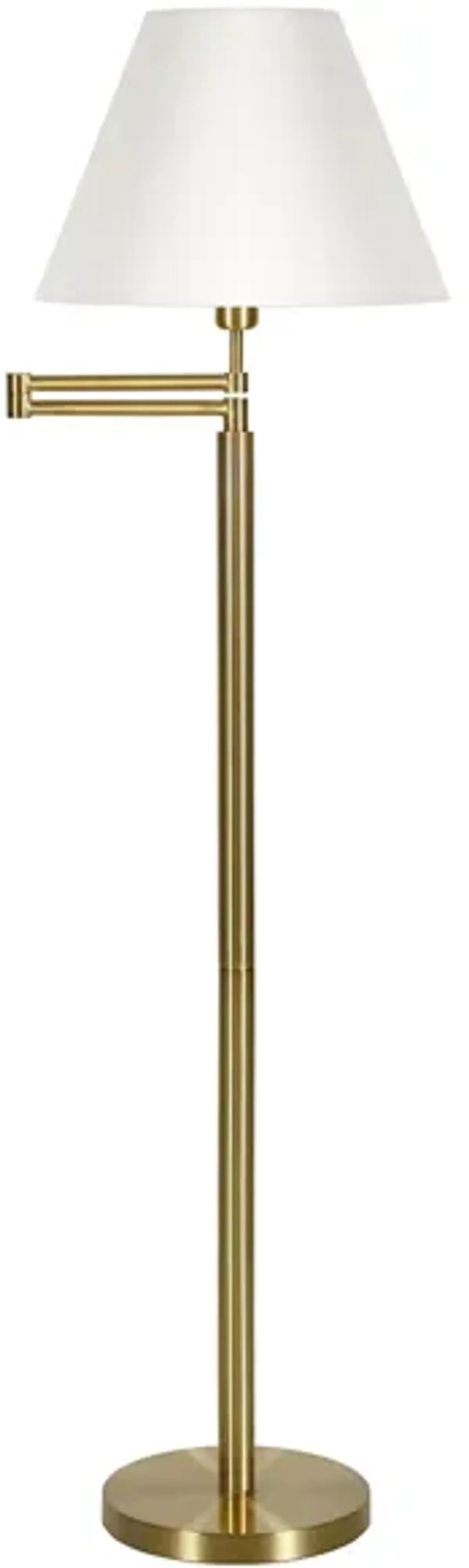 Reiner Swing Arm Floor Lamp in Brass by Hudson & Canal