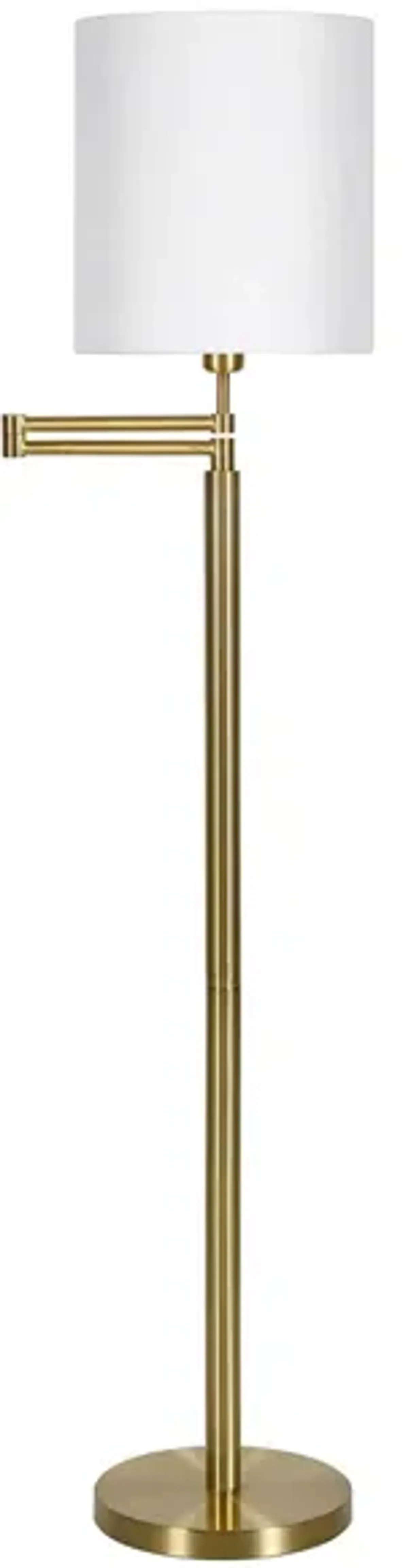 Reiner Swing Arm Floor Lamp in Brass by Hudson & Canal