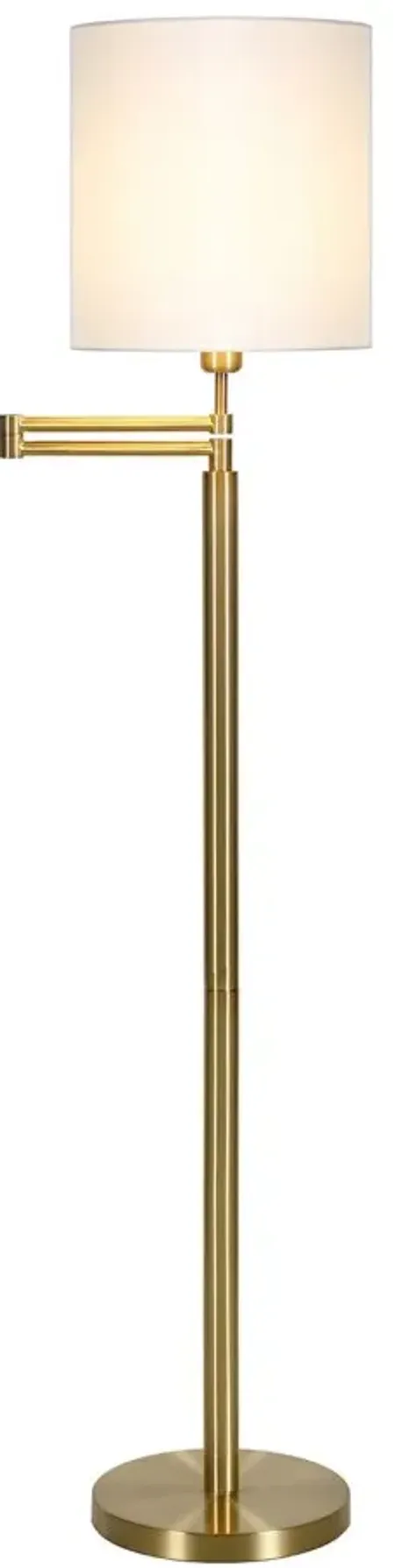 Reiner Swing Arm Floor Lamp in Brass by Hudson & Canal