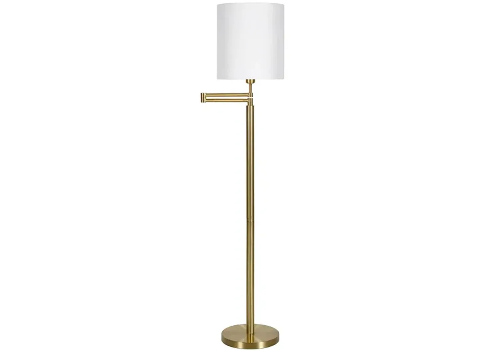 Reiner Swing Arm Floor Lamp in Brass by Hudson & Canal