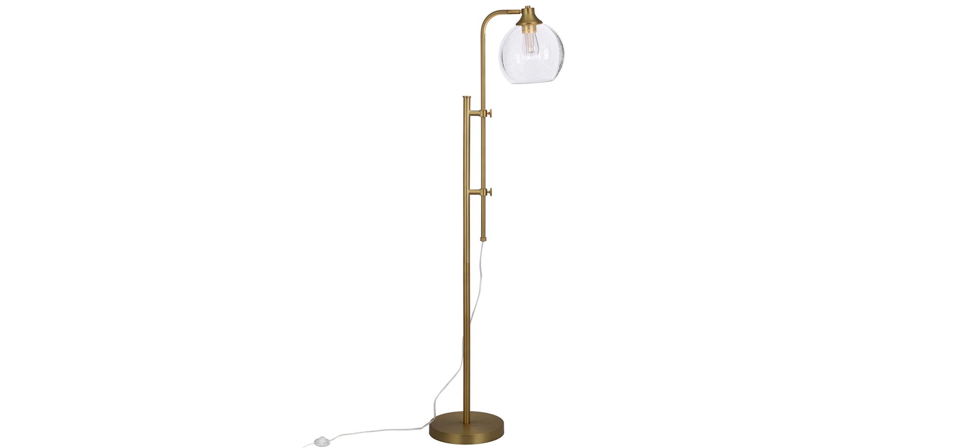 Torres Height-Adjustable Floor Lamp in Brass by Hudson & Canal