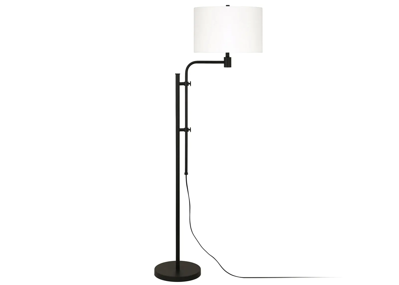 Amon Height-Adjustable Floor Lamp in Blackened Bronze by Hudson & Canal