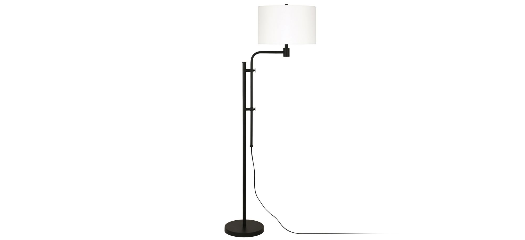 Amon Height-Adjustable Floor Lamp in Blackened Bronze by Hudson & Canal
