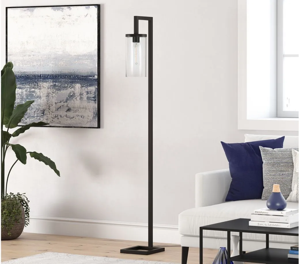 Ansa Floor Lamp in Blackened Bronze by Hudson & Canal