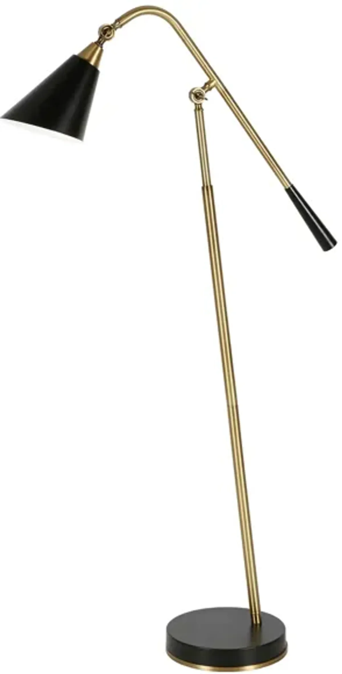 Temur Floor Lamp in Brass/Matte Black by Hudson & Canal