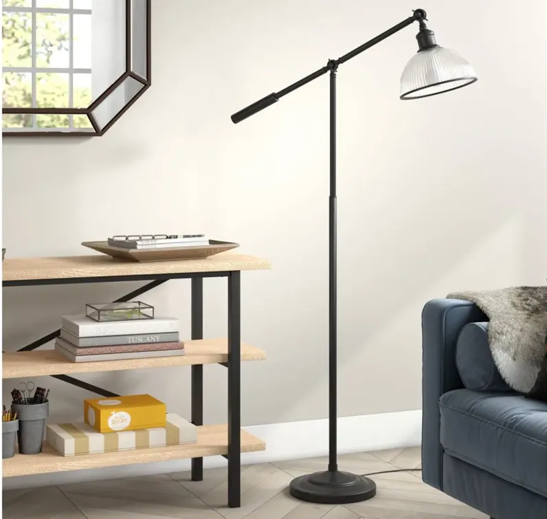 Fima Floor Lamp in Blackened Bronze by Hudson & Canal