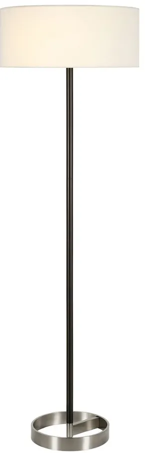 Renata Floor Lamp in Matte Black/Brushed Nickel by Hudson & Canal