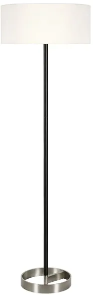 Renata Floor Lamp in Matte Black/Brushed Nickel by Hudson & Canal