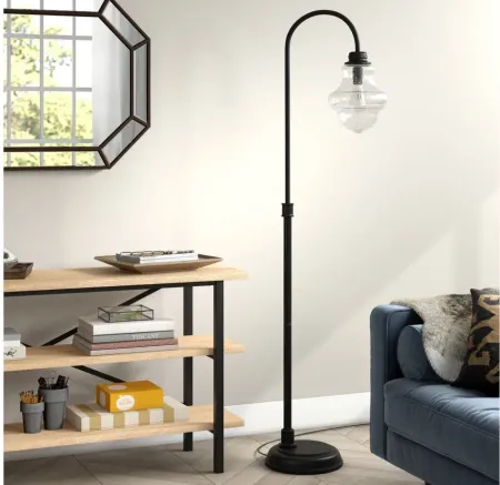 Bruno Floor Lamp in Blackened Bronze by Hudson & Canal