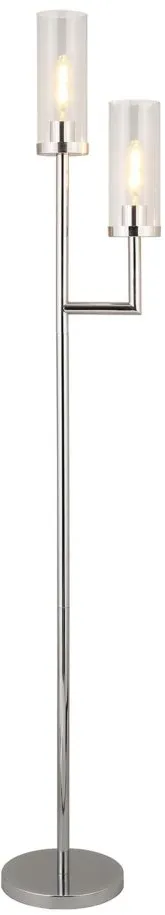 Amir Torchiere Floor Lamp in Polished Nickel by Hudson & Canal