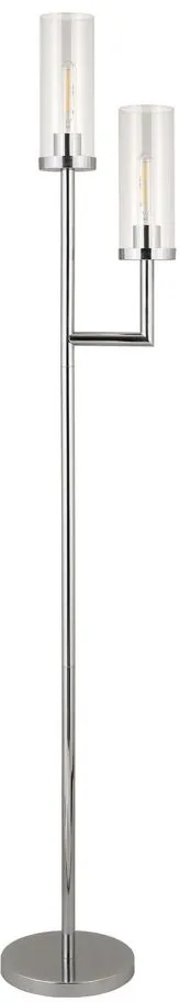 Amir Torchiere Floor Lamp in Polished Nickel by Hudson & Canal